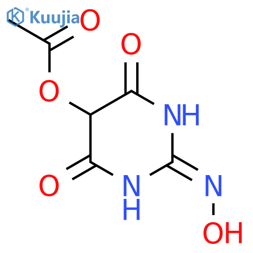2-(Hydroxyamino)-4,6-dioxo-1,4,5,6-tetrahydropyrimidin-5-yl acetate structure