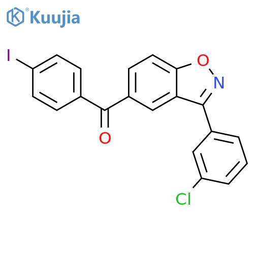 Methanone, [3-(3-chlorophenyl)-1,2-benzisoxazol-5-yl](4-iodophenyl)- structure