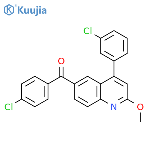 METHANONE, (4-CHLOROPHENYL)[4-(3-CHLOROPHENYL)-2-METHOXY-6-QUINOLINYL]- structure