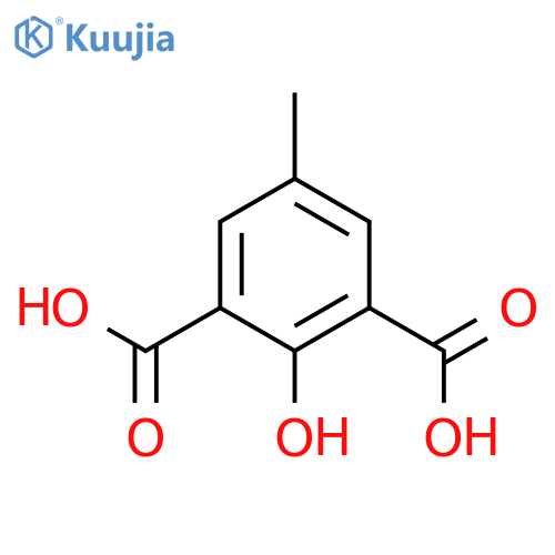 1,3-BENZENEDICARBOXYLIC ACID, 2-HYDROXY-5-METHYL- structure