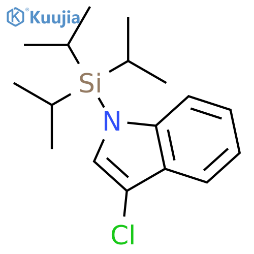 1H-Indole, 3-chloro-1-[tris(1-methylethyl)silyl]- structure