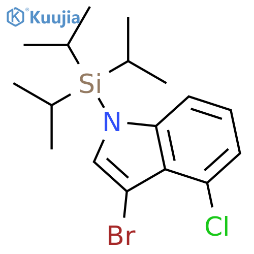 1H-Indole, 3-bromo-4-chloro-1-[tris(1-methylethyl)silyl]- structure