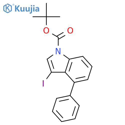 1H-Indole-1-carboxylic acid, 3-iodo-4-phenyl-, 1,1-dimethylethyl ester structure
