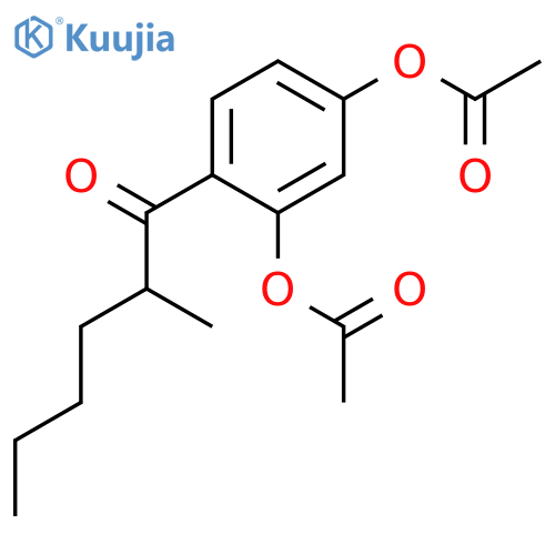 1-Hexanone, 1-[2,4-bis(acetyloxy)phenyl]-2-methyl- structure