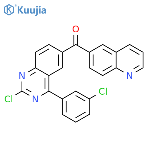 METHANONE, [2-CHLORO-4-(3-CHLOROPHENYL)-6-QUINAZOLINYL]-6-QUINOLINYL- structure