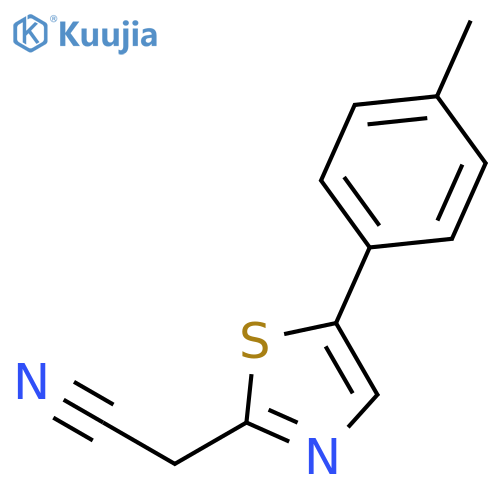 2-Thiazoleacetonitrile, 5-(4-methylphenyl)- structure