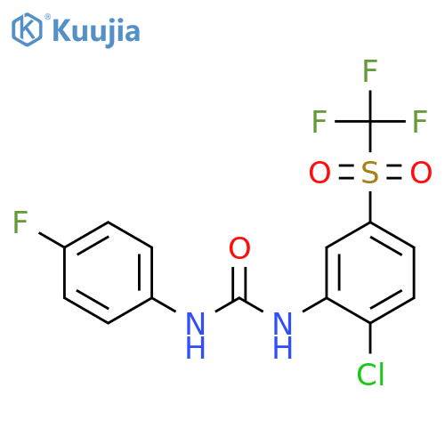 UREA, N-[2-CHLORO-5-[(TRIFLUOROMETHYL)SULFONYL]PHENYL]-N'-(4-FLUOROPHENYL)- structure