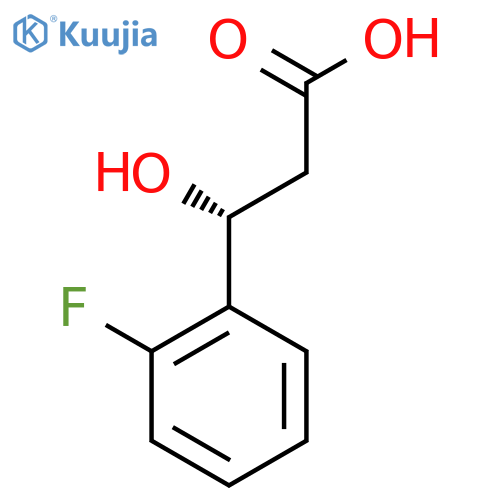 (3R)-3-(2-fluorophenyl)-3-hydroxypropanoic acid structure