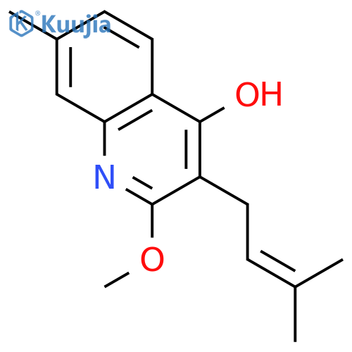 4-QUINOLINOL, 2-METHOXY-7-METHYL-3-(3-METHYL-2-BUTENYL)- structure