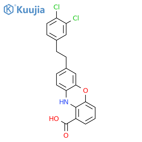 10H-Phenoxazine-1-carboxylic acid, 7-[2-(3,4-dichlorophenyl)ethyl]- structure