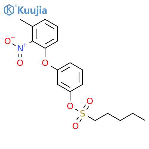 1-PENTANESULFONIC ACID, 3-(3-METHYL-2-NITROPHENOXY)PHENYL ESTER structure