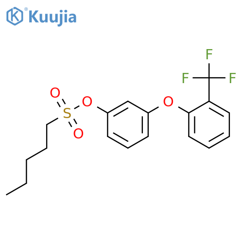 1-Pentanesulfonic acid, 3-[2-(trifluoromethyl)phenoxy]phenyl ester structure