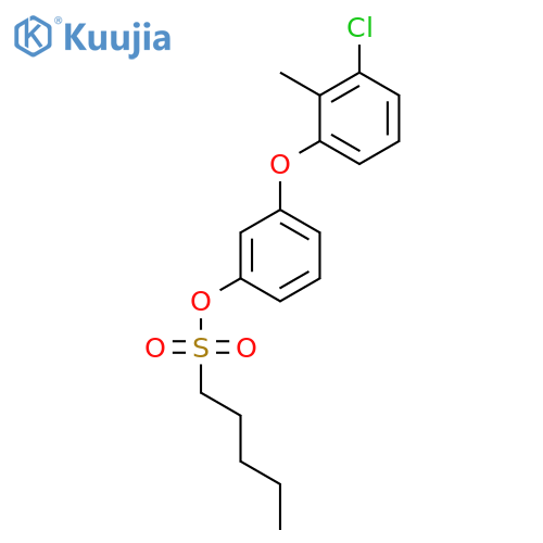 1-PENTANESULFONIC ACID, 3-(3-CHLORO-2-METHYLPHENOXY)PHENYL ESTER structure