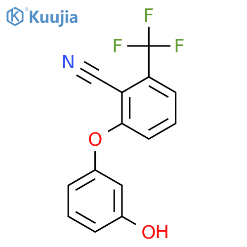 2-(3-Hydroxyphenoxy)-6-(trifluoromethyl)benzonitrile structure