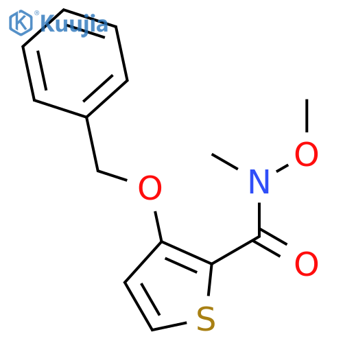 2-THIOPHENECARBOXAMIDE, N-METHOXY-N-METHYL-3-(PHENYLMETHOXY)- structure