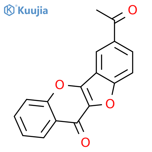 11H-BENZOFURO[3,2-B][1]BENZOPYRAN-11-ONE, 7-ACETYL- structure