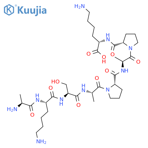 L-LYSINE, L-ALANYL-L-LYSYL-L-SERYL-L-ALANYL-L-PROLYL-L-ALANYL-L-PROLYL- structure