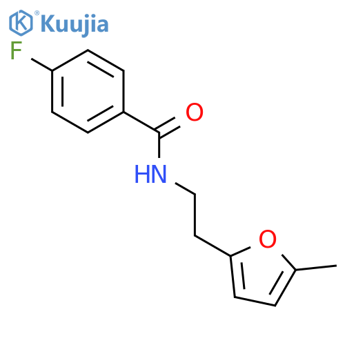 BENZAMIDE, 4-FLUORO-N-[2-(5-METHYL-2-FURANYL)ETHYL]- structure