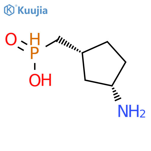 Phosphinic acid, [(1R,3S)-3-aminocyclopentyl]methyl-, rel- structure