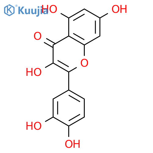 4H-1-Benzopyran-5-yloxy, 2-(3,4-dihydroxyphenyl)-3,7-dihydroxy-4-oxo- structure