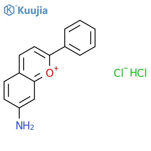 1-Benzopyrylium, 7-amino-2-phenyl-, chloride, hydrochloride structure