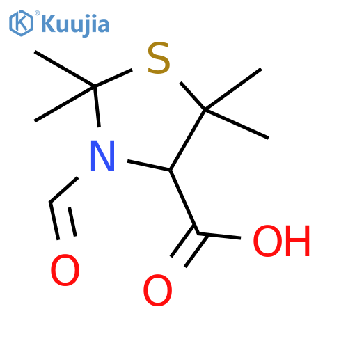 4-Thiazolidinecarboxylicacid, 3-formyl-2,2,5,5-tetramethyl-, (R)- (9CI) structure