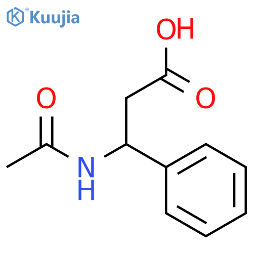 3-Acetamido-3-phenylpropanoic acid structure