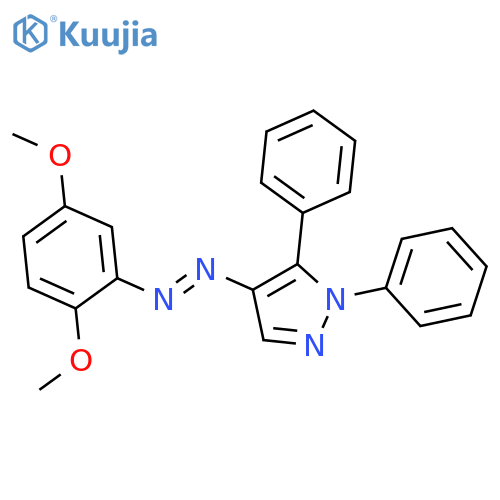 4-((2,5-Dimethoxyphenyl)azo)-1,5-diphenyl-1H-pyrazole structure