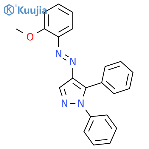 1,5-Diphenyl-4-((2-methoxyphenyl)azo)-1H-pyrazole structure