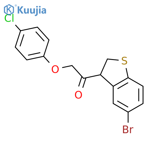 Ethanone,1-(5-bromo-2,3-dihydrobenzo[b]thien-3-yl)-2-(4-chlorophenoxy)- structure