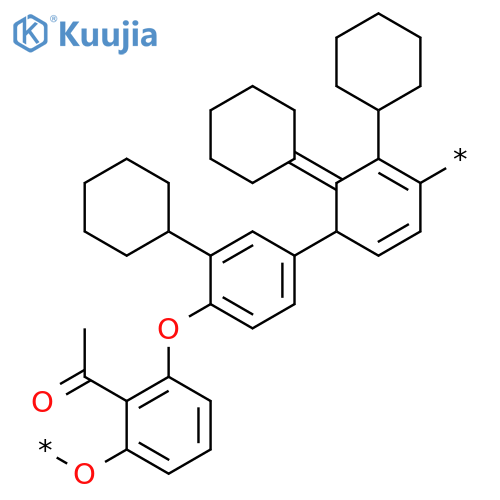 POLY[OXY(ACETYL-1,3-PHENYLENE)OXY(2-CYCLOHEXYL-1,4-PHENYLENE)CYCLOHEXYLIDENE(3-CYCLOHEXYL-1,4-PHENYLENE)] structure