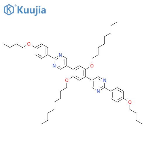 Pyrimidine, 5,5'-[2,5-bis(octyloxy)-1,4-phenylene]bis[2-(4-butoxyphenyl)- structure
