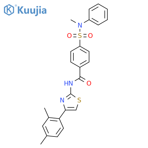 N-4-(2,4-dimethylphenyl)-1,3-thiazol-2-yl-4-methyl(phenyl)sulfamoylbenzamide structure