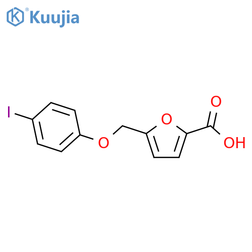 5-(4-iodophenoxy)methylfuran-2-carboxylic acid structure