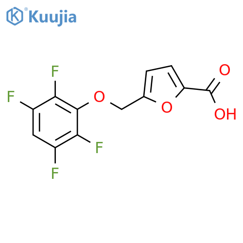 5-(2,3,5,6-tetrafluorophenoxy)methylfuran-2-carboxylic acid structure