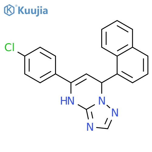 <br>5-(4-chlorophenyl)-7-(1-naphthyl)-4,7-dihydro[1,2,4]triazolo[1,5-a]pyrimidi ne structure