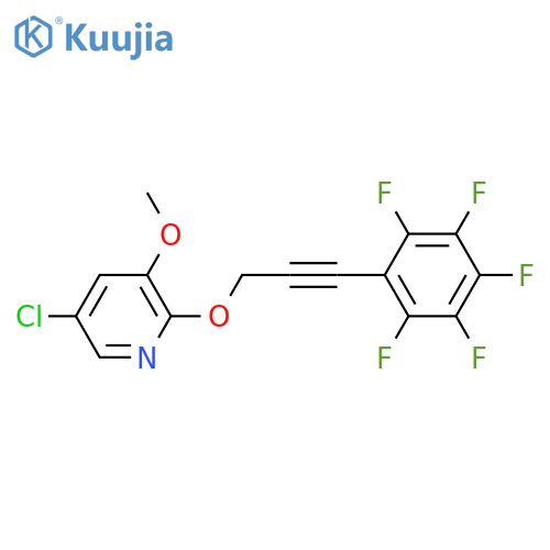 PYRIDINE, 5-CHLORO-3-METHOXY-2-[[3-(PENTAFLUOROPHENYL)-2-PROPYNYL]OXY]- structure