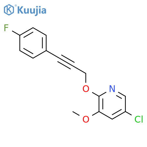 PYRIDINE, 5-CHLORO-2-[[3-(4-FLUOROPHENYL)-2-PROPYNYL]OXY]-3-METHOXY- structure