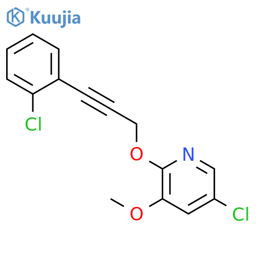 Pyridine, 5-chloro-2-[[3-(2-chlorophenyl)-2-propynyl]oxy]-3-methoxy- structure