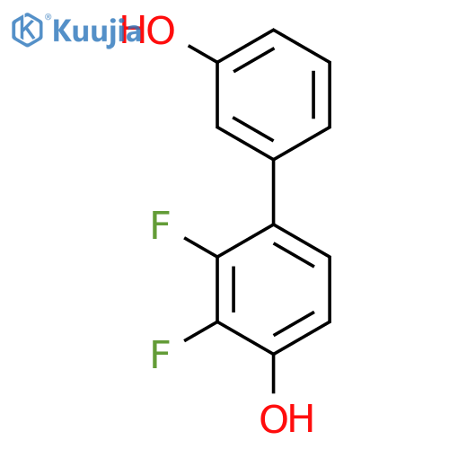 [1,1'-Biphenyl]-3,4'-diol, 2',3'-difluoro- structure