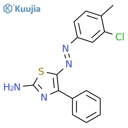 2-THIAZOLAMINE, 5-[(3-CHLORO-4-METHYLPHENYL)AZO]-4-PHENYL- structure
