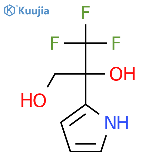 (+)-3,3,3-trifluoro-2-(1H-pyrrol-2-yl)-1,2-Propanediol structure