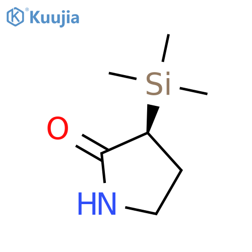 2-Pyrrolidinone, 3-(trimethylsilyl)-, (3S)- structure