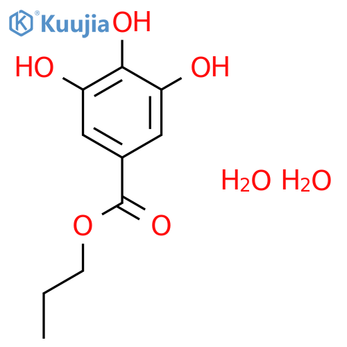 Benzoic acid, 3,4,5-trihydroxy-, propyl ester, dihydrate structure