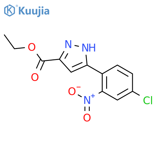 1H-Pyrazole-3-carboxylic acid, 5-(4-chloro-2-nitrophenyl)-, ethyl ester structure