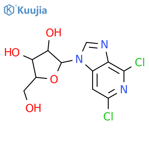 2-(4,6-dichloroimidazo[4,5-c]pyridin-1-yl)-5-(hydroxymethyl)oxolane-3,4-diol structure