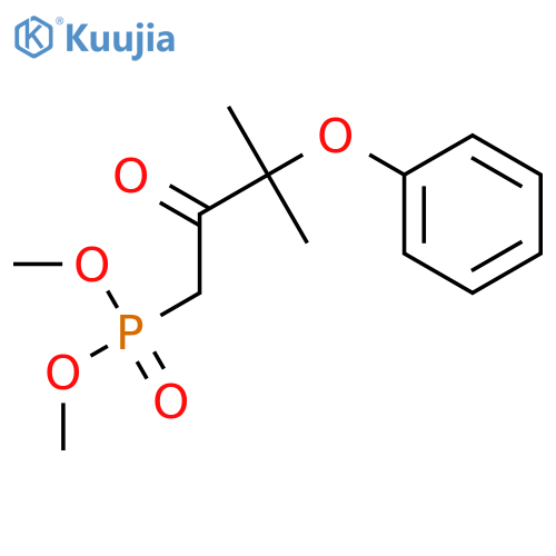 Phosphonic acid, (3-methyl-2-oxo-3-phenoxybutyl)-, dimethyl ester structure