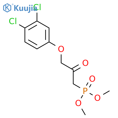 Phosphonic acid, [3-(3,4-dichlorophenoxy)-2-oxopropyl]-, dimethyl ester structure