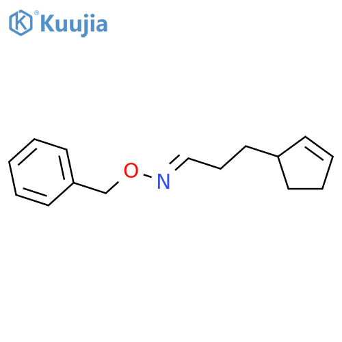 2-CYCLOPENTENE-1-PROPANAL, O-(PHENYLMETHYL)OXIME structure