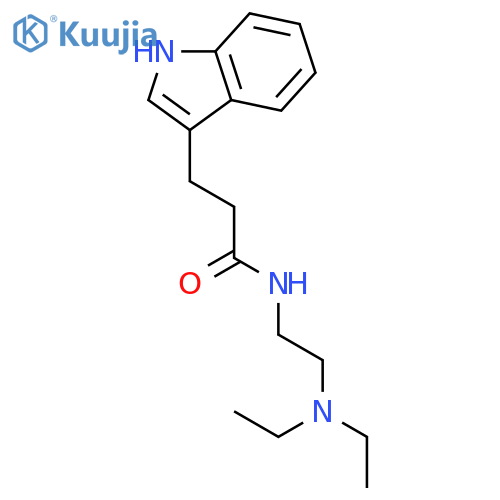 1H-Indole-3-propanamide, N-[2-(diethylamino)ethyl]- structure